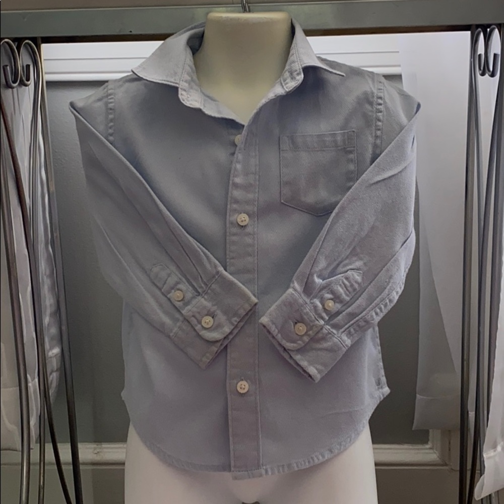Janie & Jack light Blue Poplin Blouse Boys 2T.